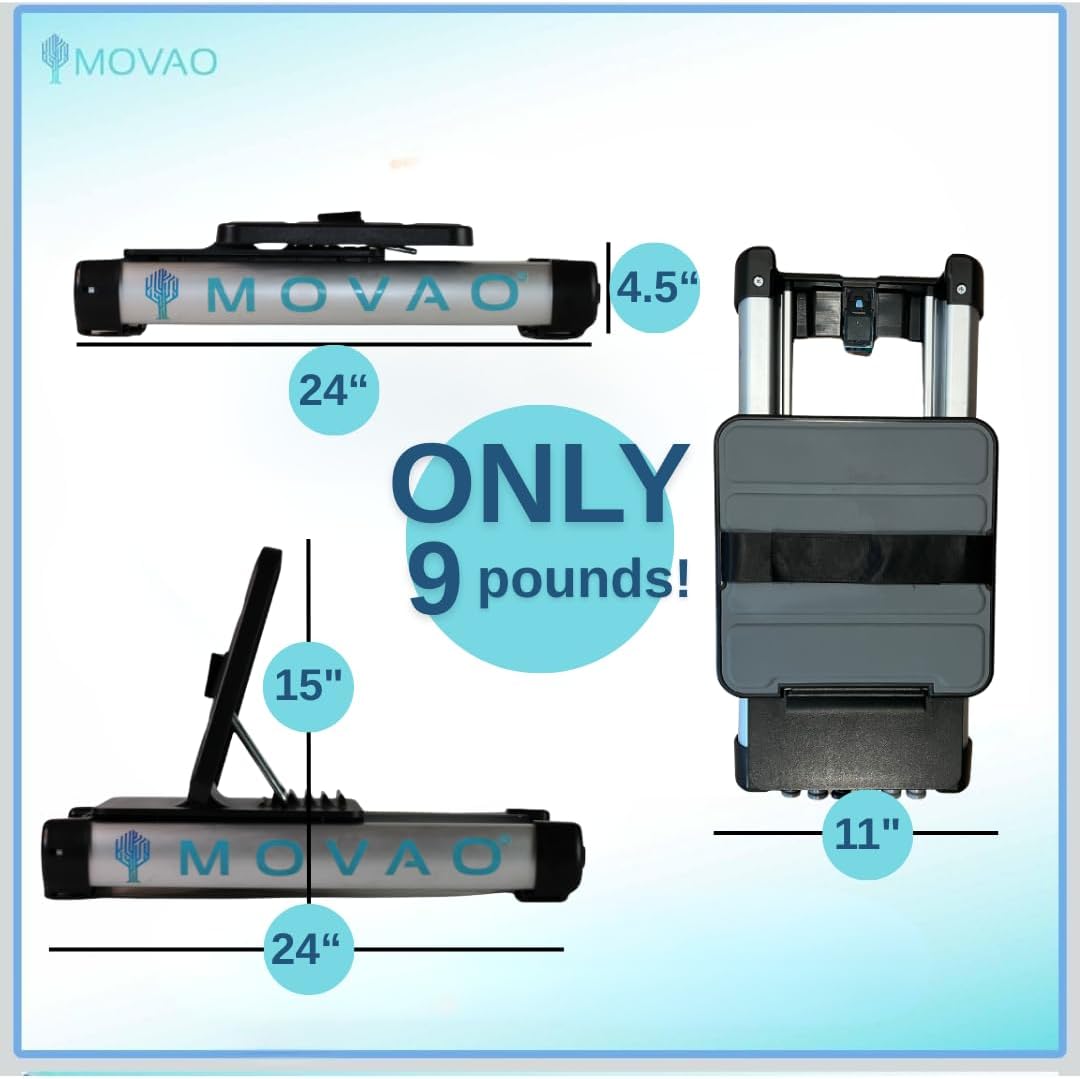 MOVAO Mini In-Bed Leg Press | Portable Physical Therapy Equipment for Seniors, Rehab & Home Recovery | 6 Resistance Levels up to 66lb | Doctor Invented