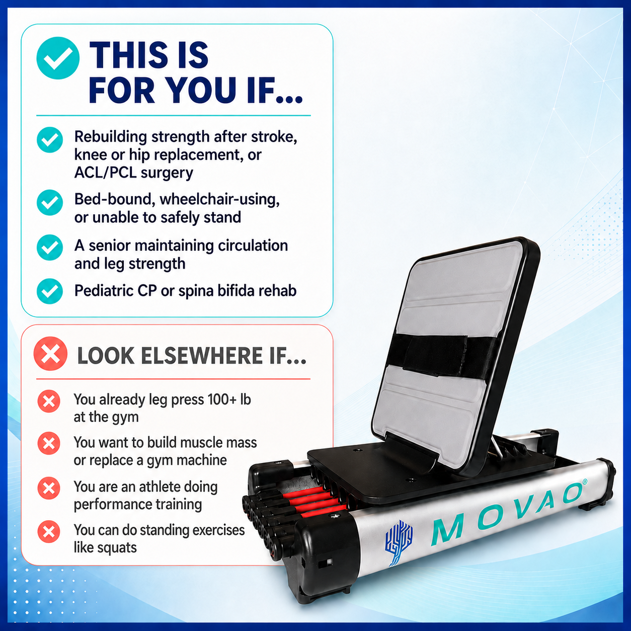 MOVAO Mini In-Bed Leg Press